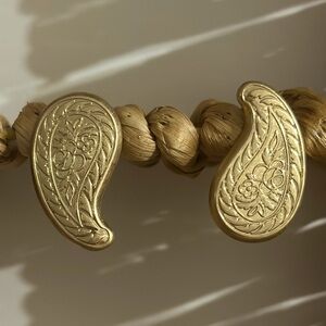 Gold Plated Paisley Earrings